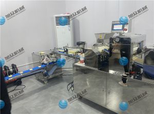 寧波廖老板酥餅機生產線已調試完畢，已投入生產